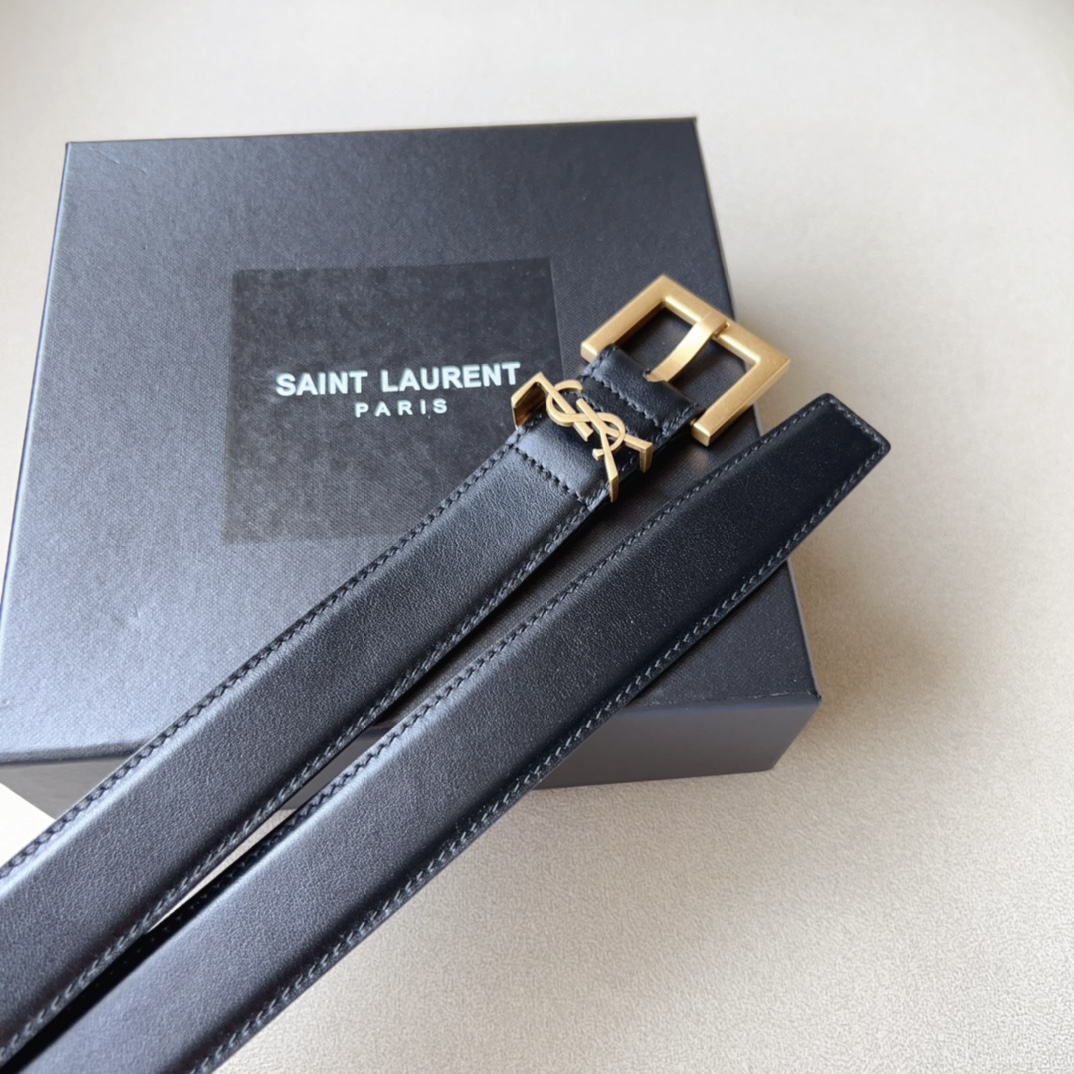 YSL Saint Laurent Leather Belts 1:1 Mirror Version