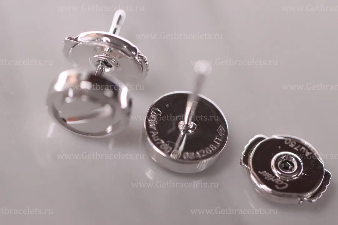 Copy Carteri Love Screw Motifs Earring White Gold B8301256