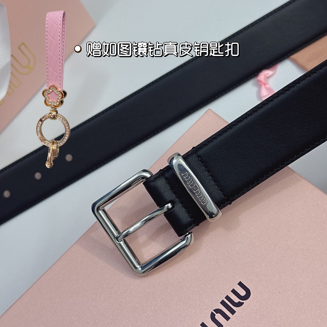MiuMiu Leather Belts 1:1 Mirror Version
