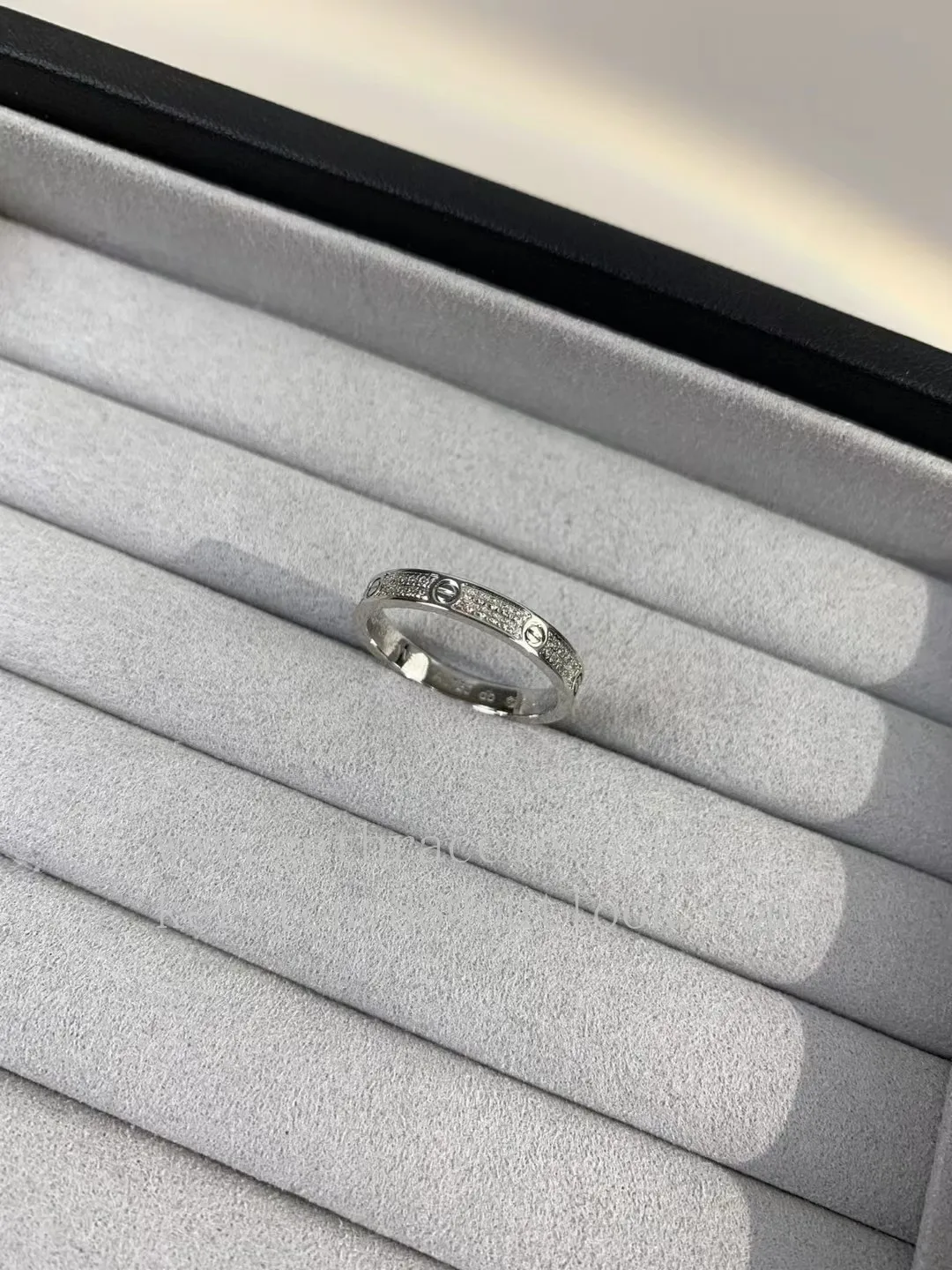 Cartier Love Ring Small Model White Gold with Diamonds B4218200