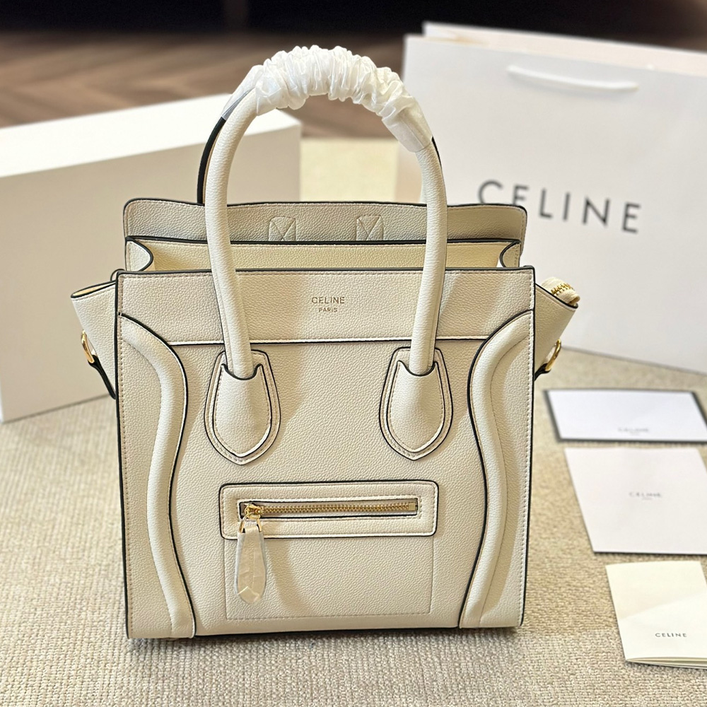 Celine Luggage Smiley leather handbag crossbody bag  (Replica)