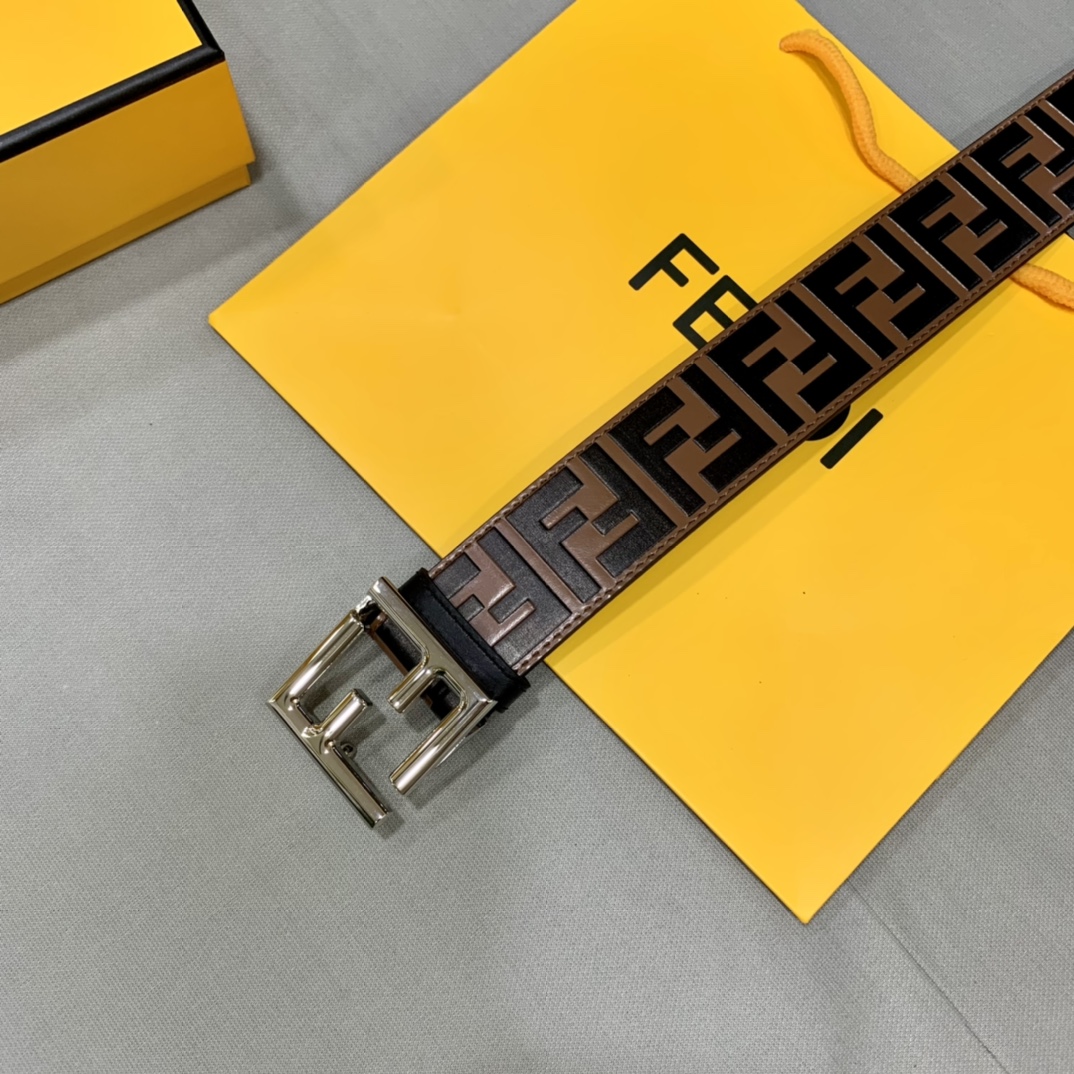 Fendi Leather Belts 1:1 Mirror Version