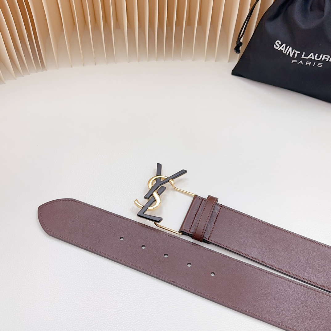 YSL Saint Laurent Leather Belts 1:1 Mirror Version