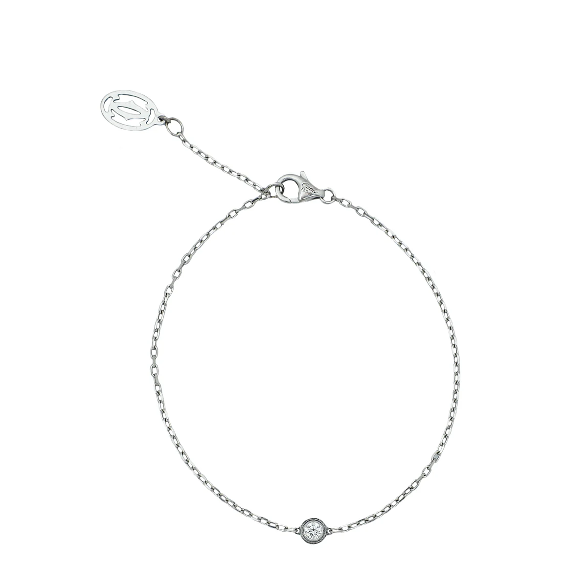 Cartier 18K White Gold Diamond D'Amour XS Bracelet
