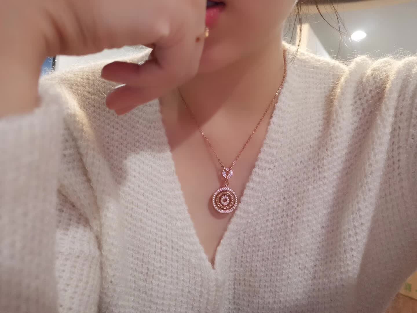 Bvlgari Four Circles Necklace with Diamonds