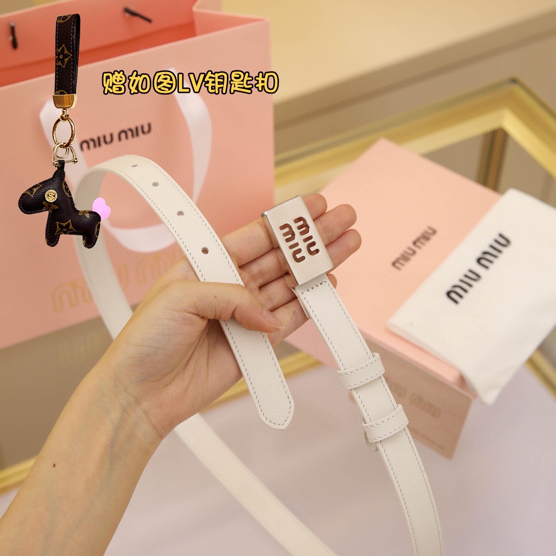 MiuMiu Leather Belts 1:1 Mirror Version