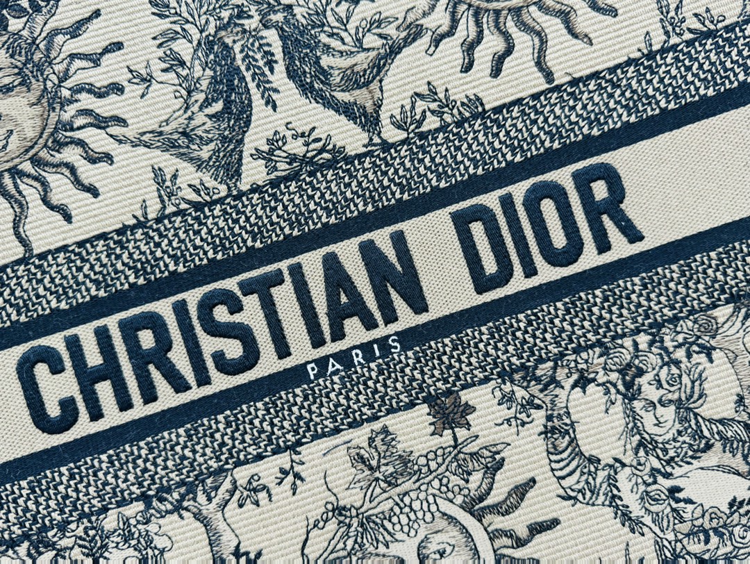 Dior Book Tote Embroider Large Shoulder Bag Handbag
