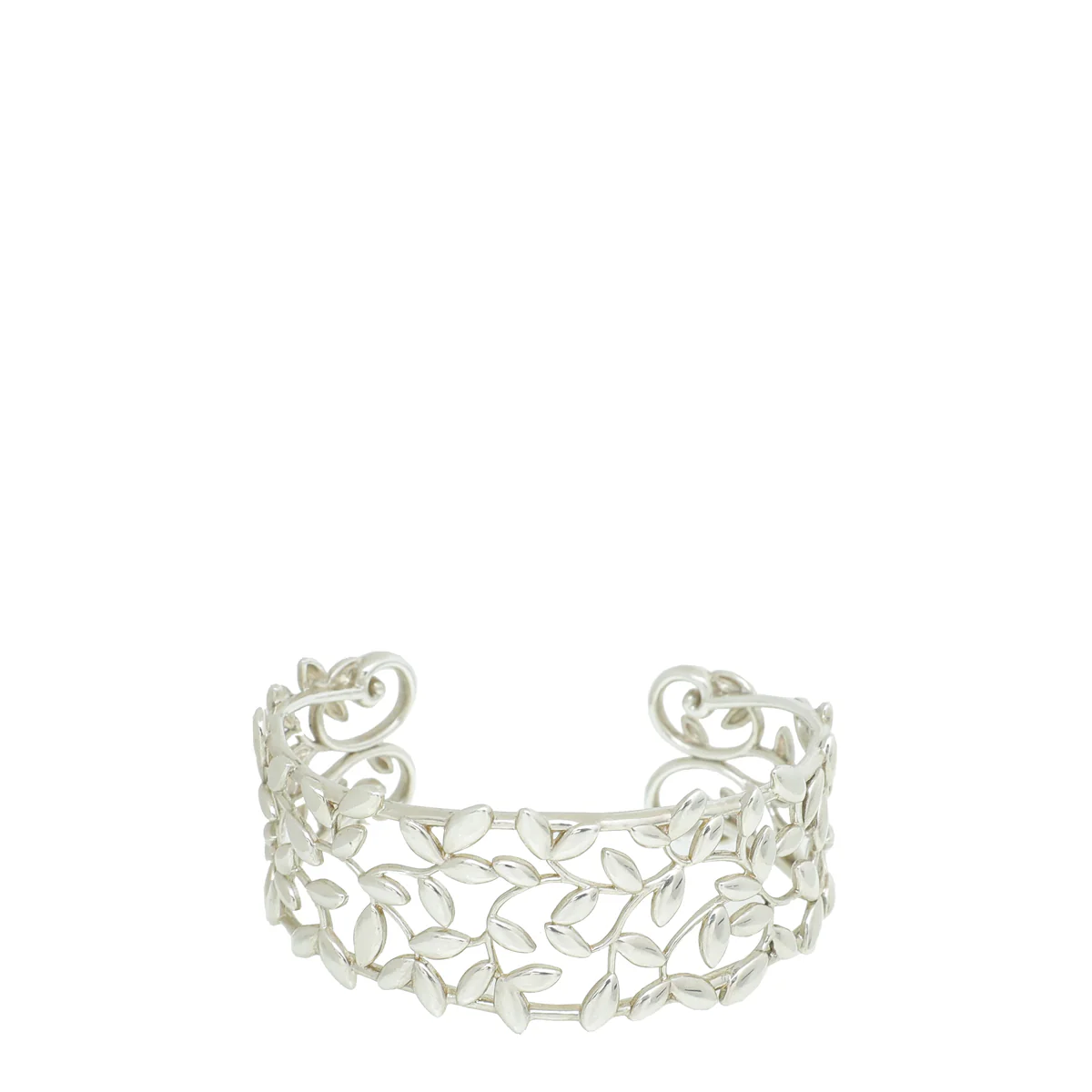 Tiffany & Co Sterling Silver Paloma Picasso Olive Leaf Open Cuff Bracelet