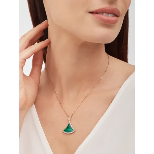 BVLGARI DIVAS' DREAM NECKLACE, White Mother-of-Pearl & Malachite, Three Style