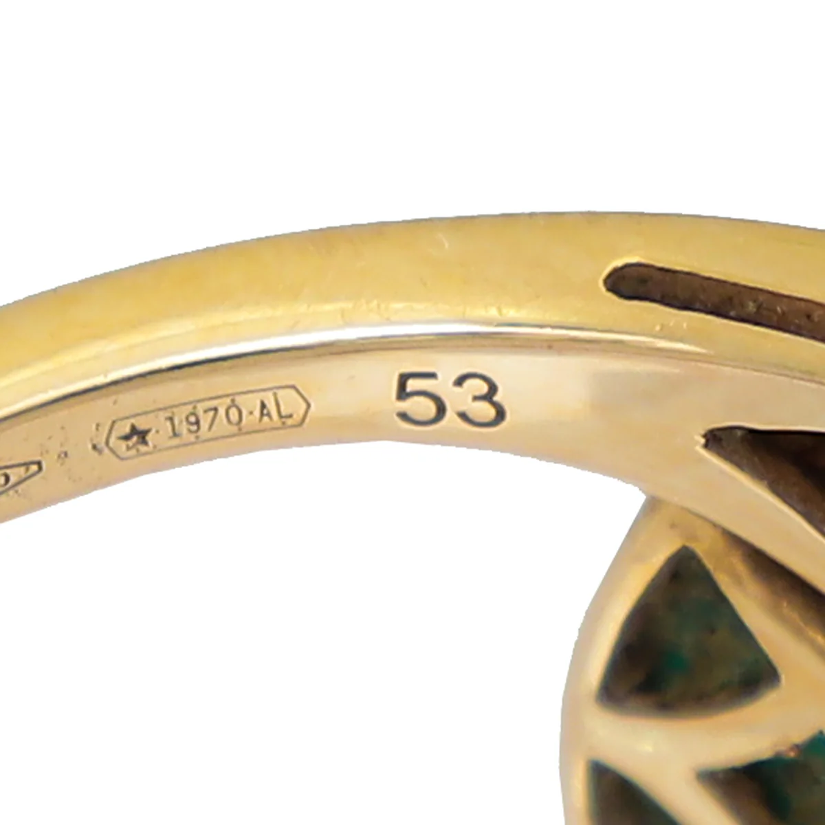 Bvlgari 18K Rose Gold Malachite Diamond Diva's Dream Ring 53