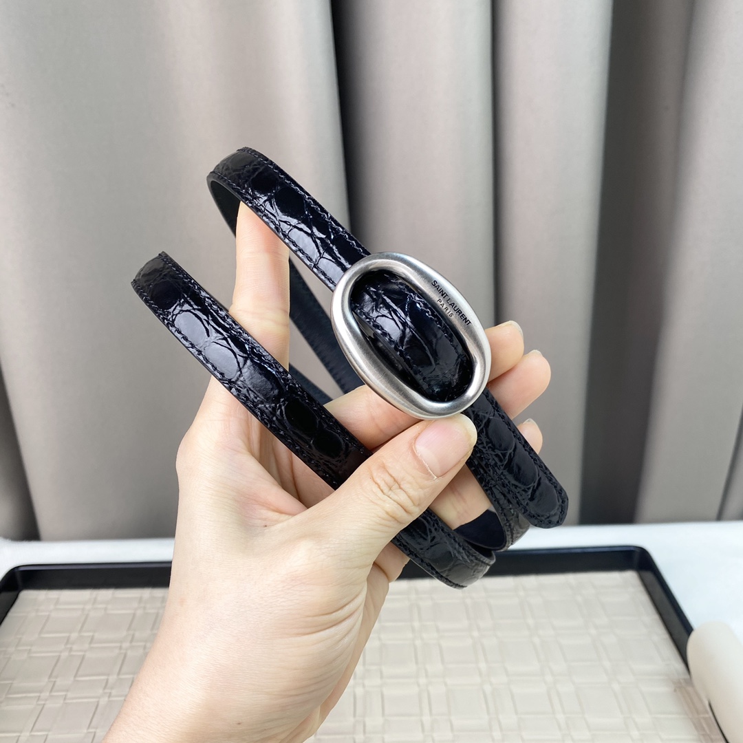 YSL Saint Laurent Leather Belts 1:1 Mirror Version