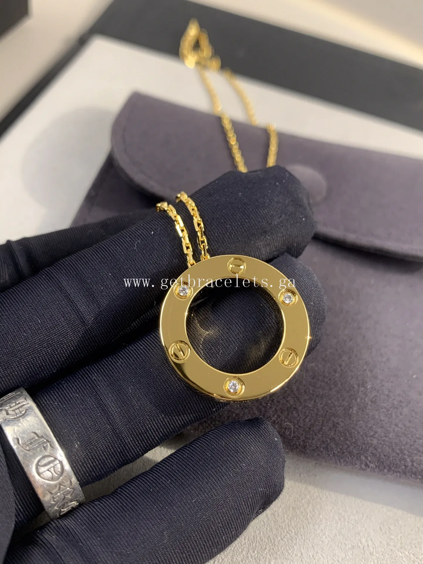 Cartier Love Necklace Yellow Gold With 3 Diamonds