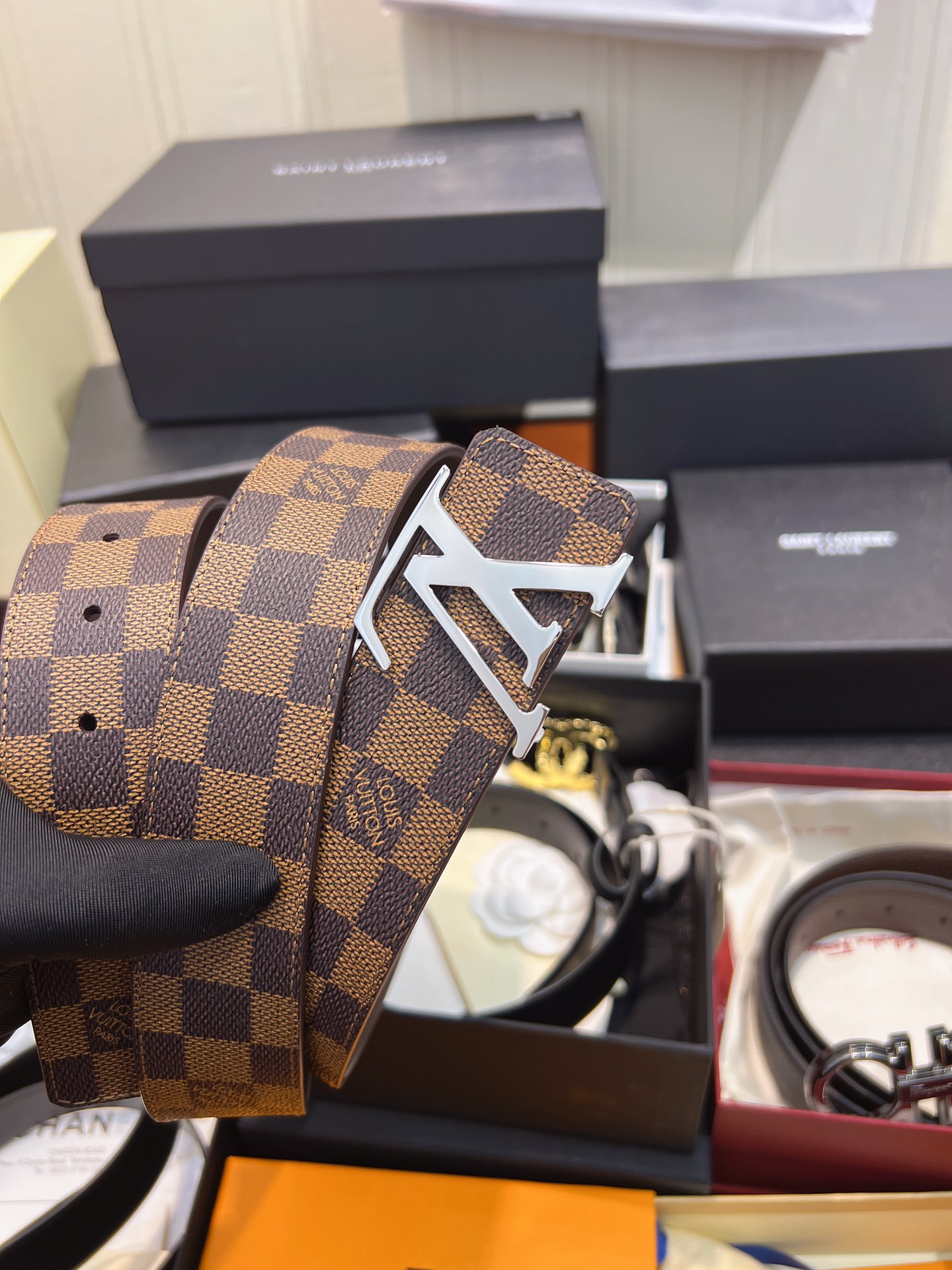 Louis Vuitton LV Leather Belts 1:1 Mirror Version