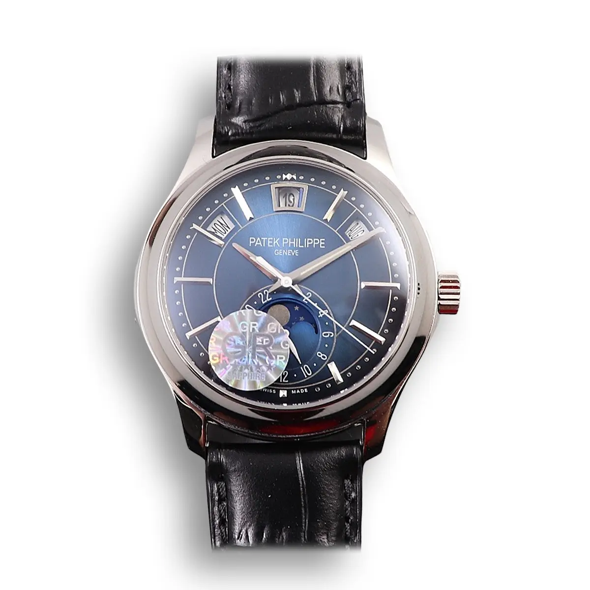 Complications 5205R-011 ANNUAL CALENDAR, MOON PHASES.  40 mm,Rose gold Blue Dial