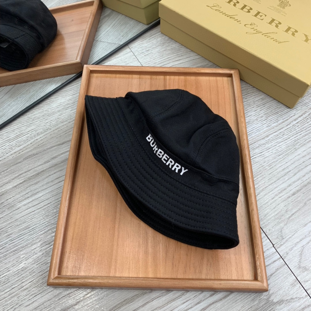 Burberry  Cotton Printed Embroidered Fisherman's Hat Sunhat （Replica）