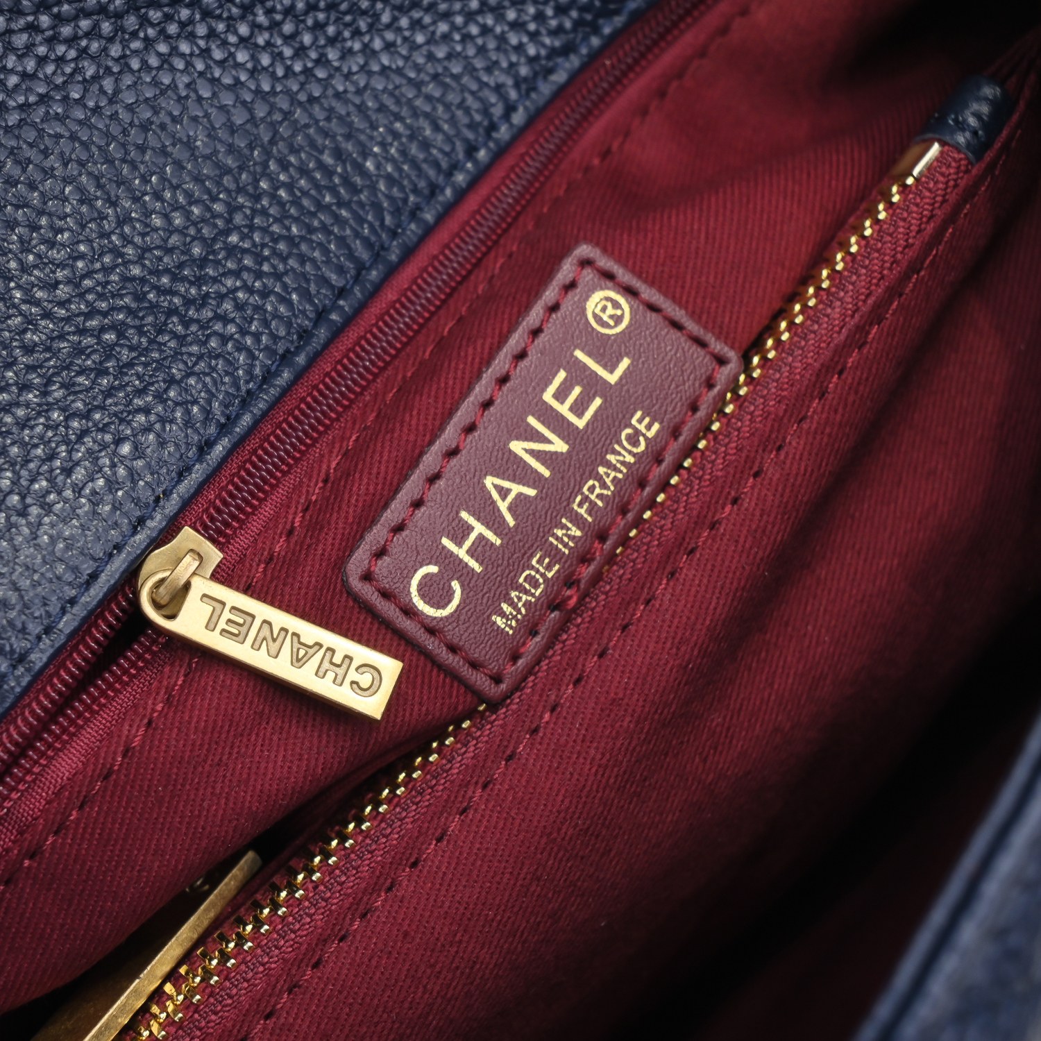 Chanel Stripe Gold Buckle Large  Shoulder Bag Handbag