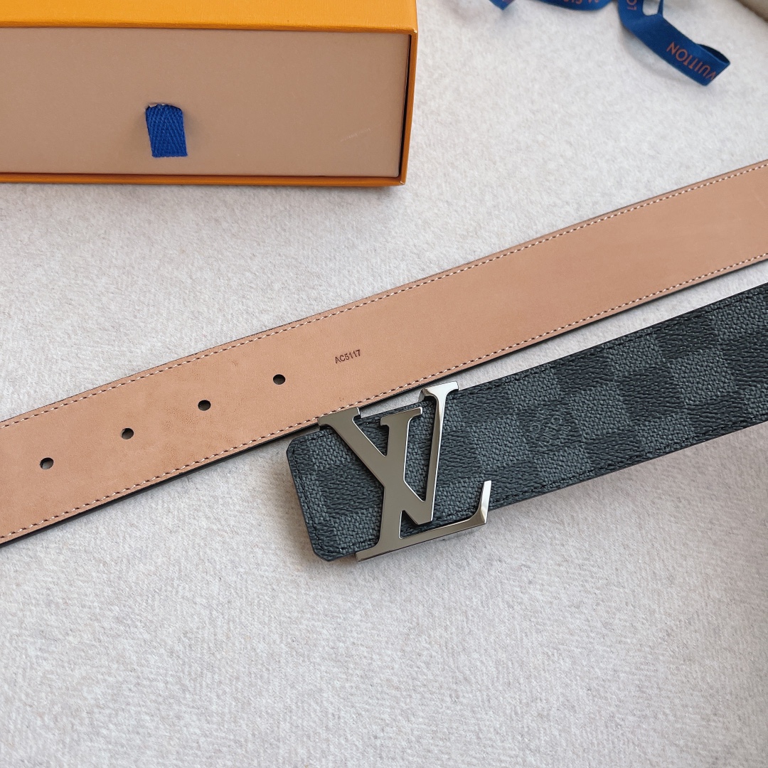 Louis Vuitton LV Leather Belts 1:1 Mirror Version