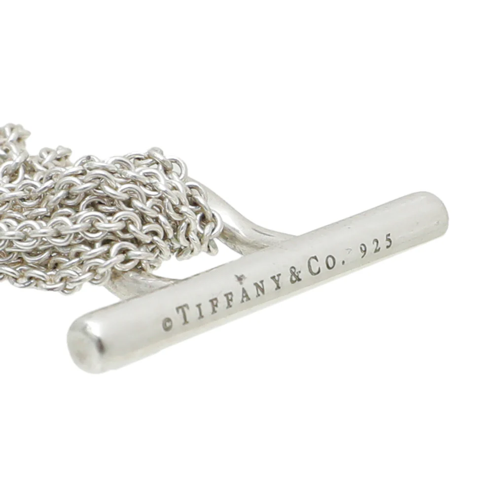 Tiffany & Co Silver Multi-Strand Mesh Heart Bracelet