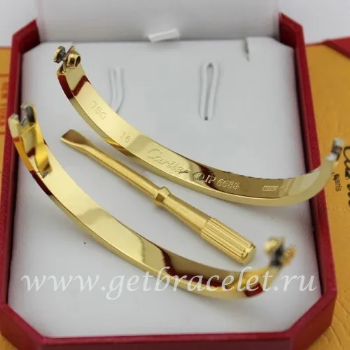 Replica Cartier Yellow Gold Love Bracelet For Men and Women B6035516 (New Version - Prevent Screws Fall Out)
