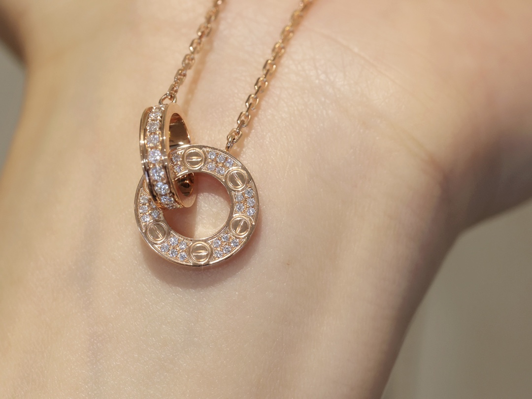 CARTIER LOVE NECKLACE, DIAMONDS