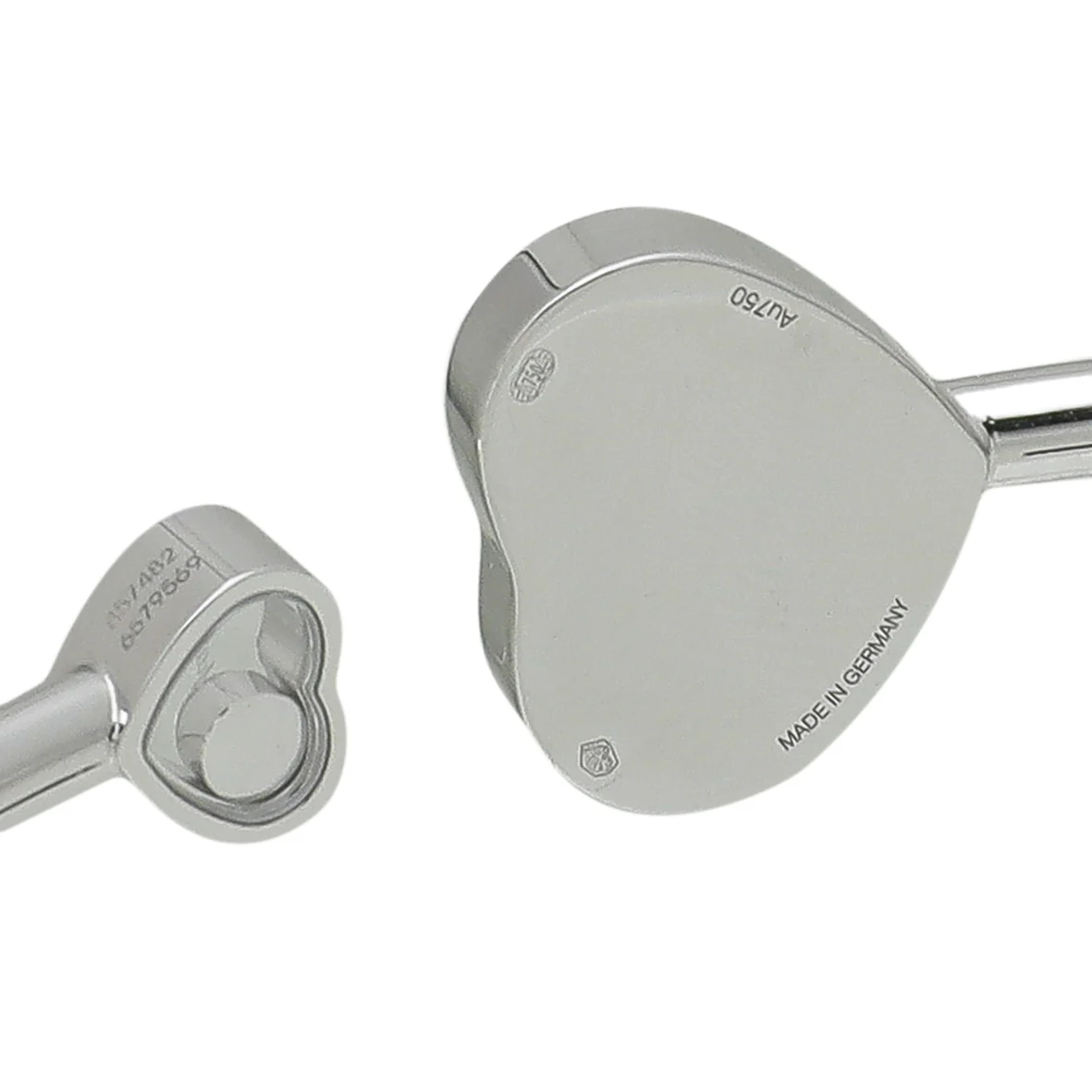 Chopard 18K White Gold Diamond Happy Heart Bracelet Small