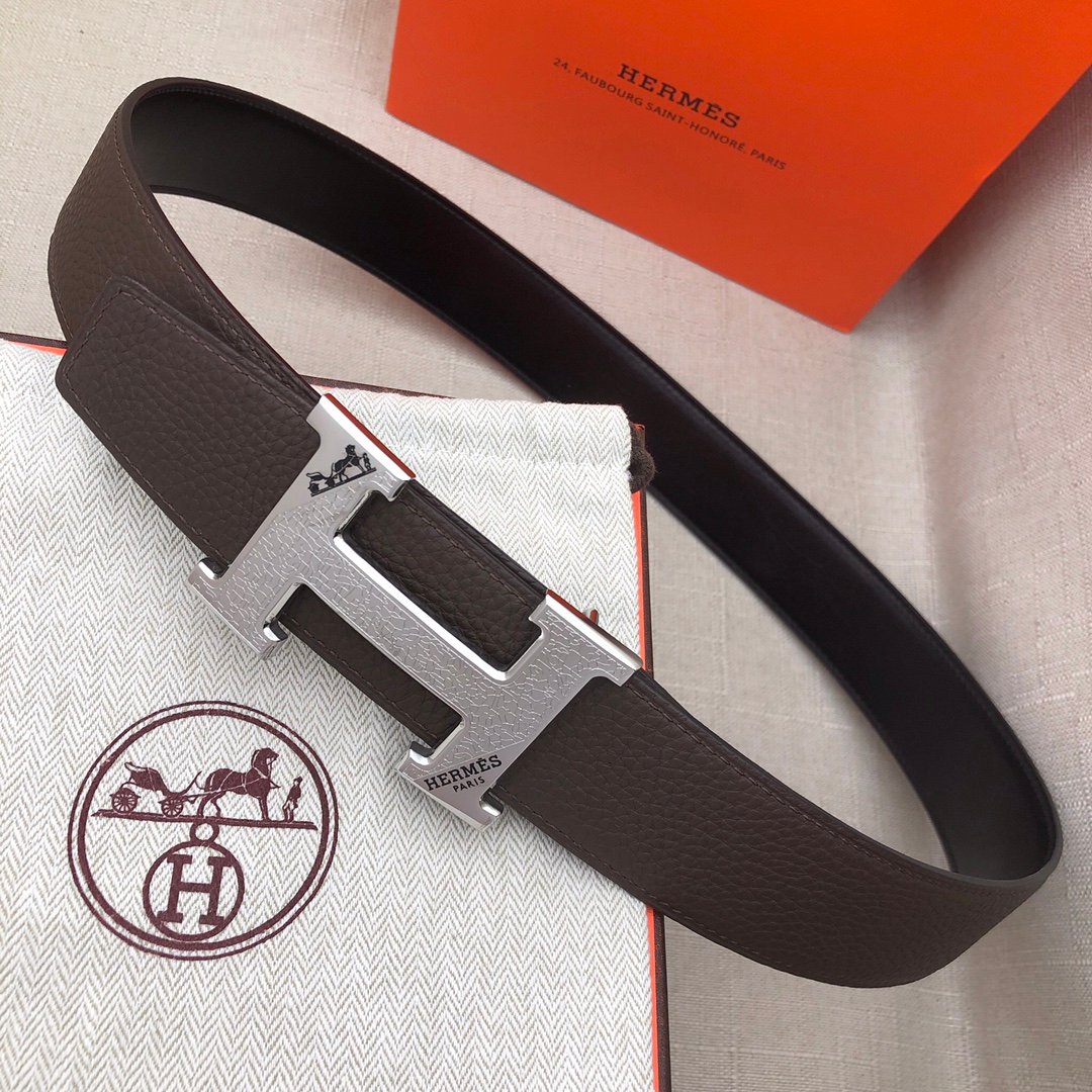 Hermes H Belt Buckle & Reversible Black For Women, Women Belt 380MM