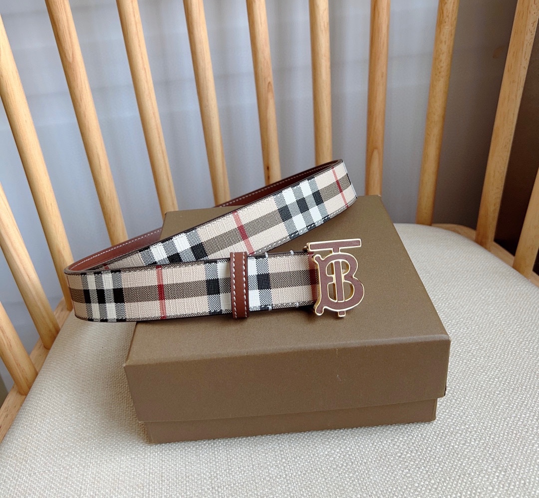 Burberry Leather Belts 1:1 Mirror Version
