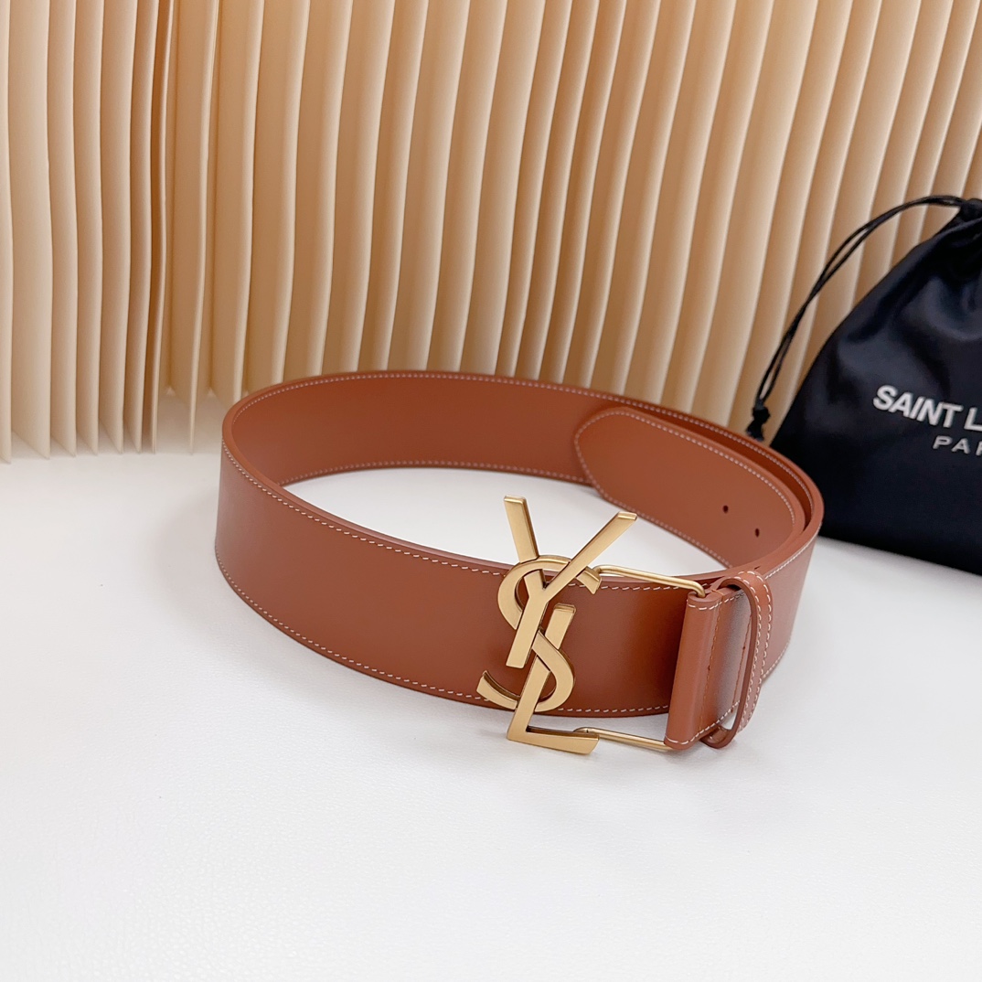YSL Saint Laurent Leather Belts 1:1 Mirror Version