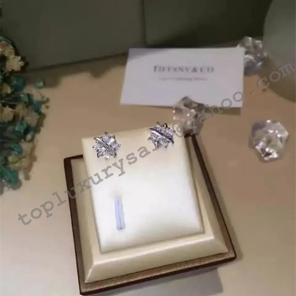 Tiffany Schlumberger Lynn Earrings Diamonds Intricate Design Women For Ladies US 19186423