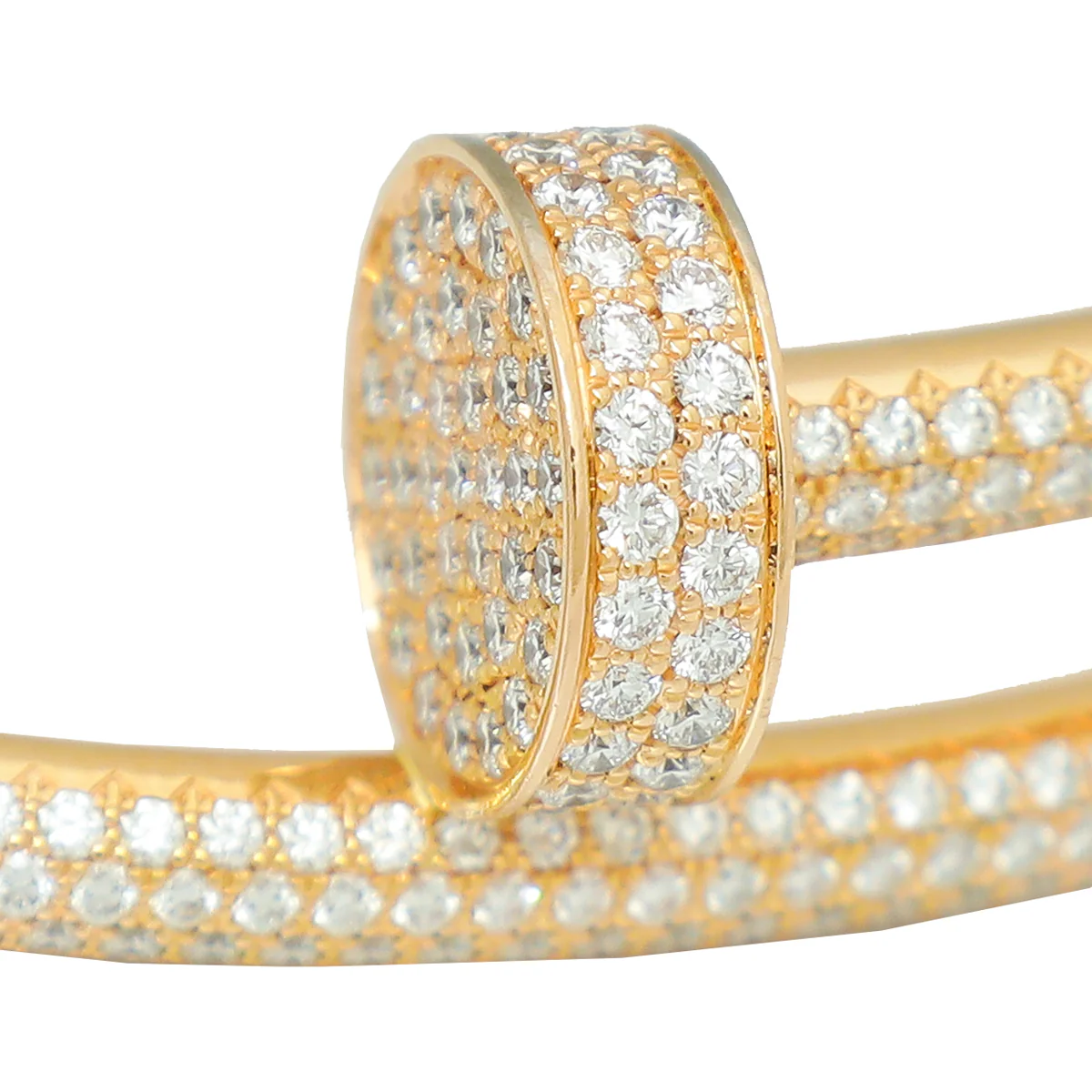 Cartier 18K Rose Gold Diamond Juste Un Clou Bracelet 16