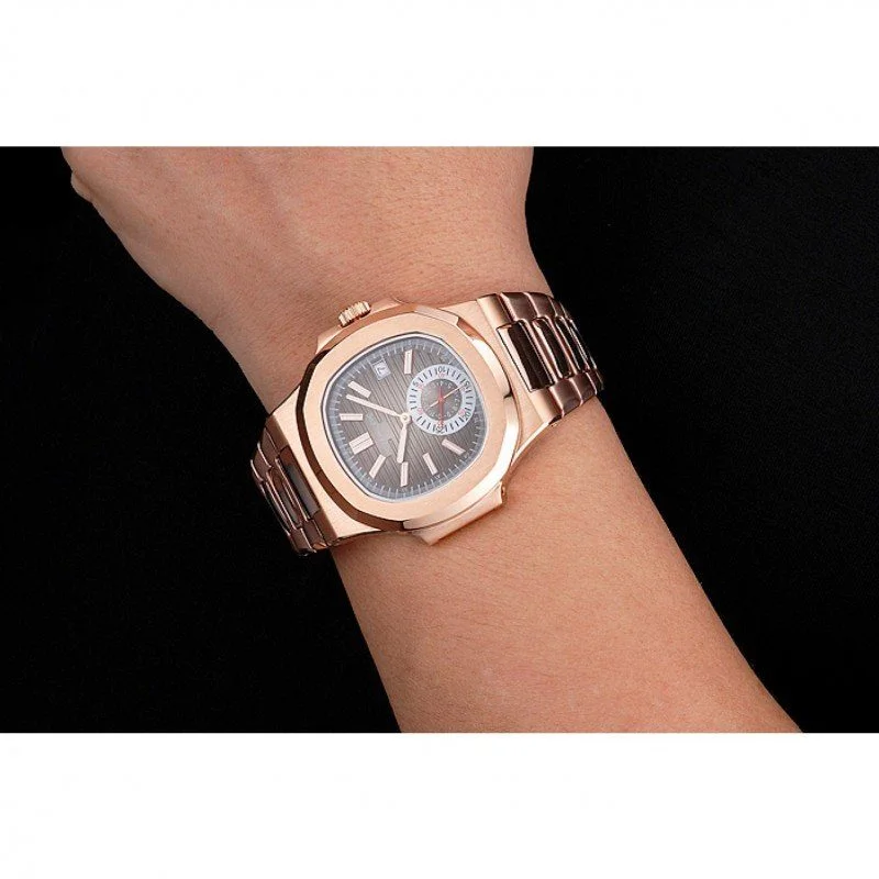 Nautilus 5980/1R-011 Dial Silver 40 mm, Rose Gold