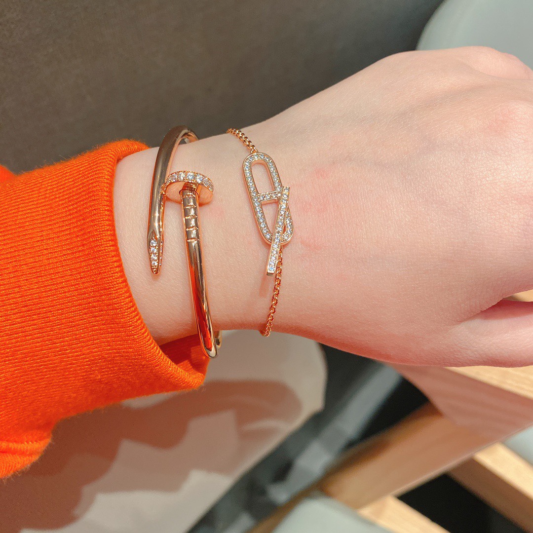 Cartier Pig's Nose Bracelet with Diamonds