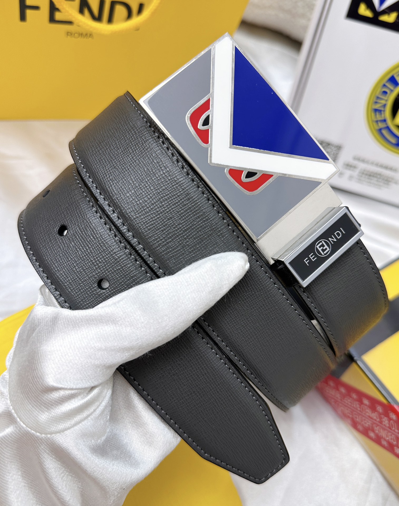 Fendi Leather Belts 1:1 Mirror Version