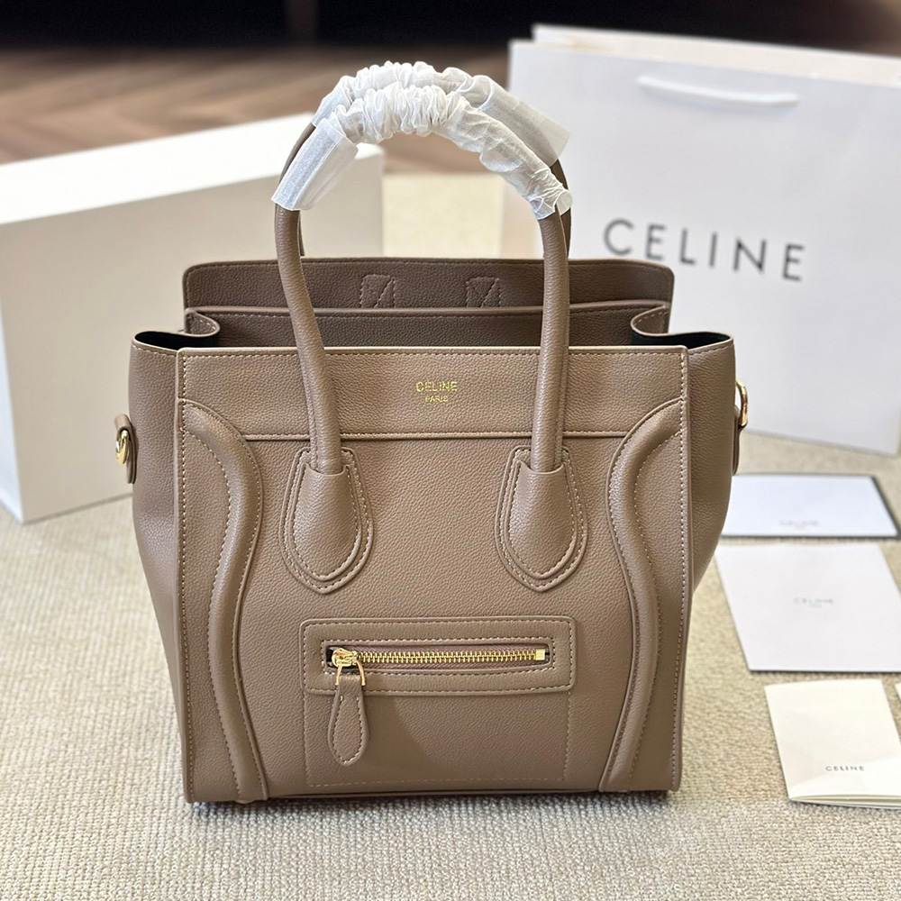 Celine Luggage Smiley leather handbag crossbody bag  (Replica)