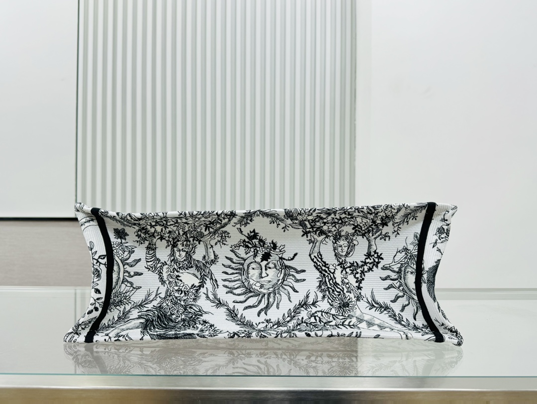 Dior Book Tote Embroider Large Shoulder Bag Handbag