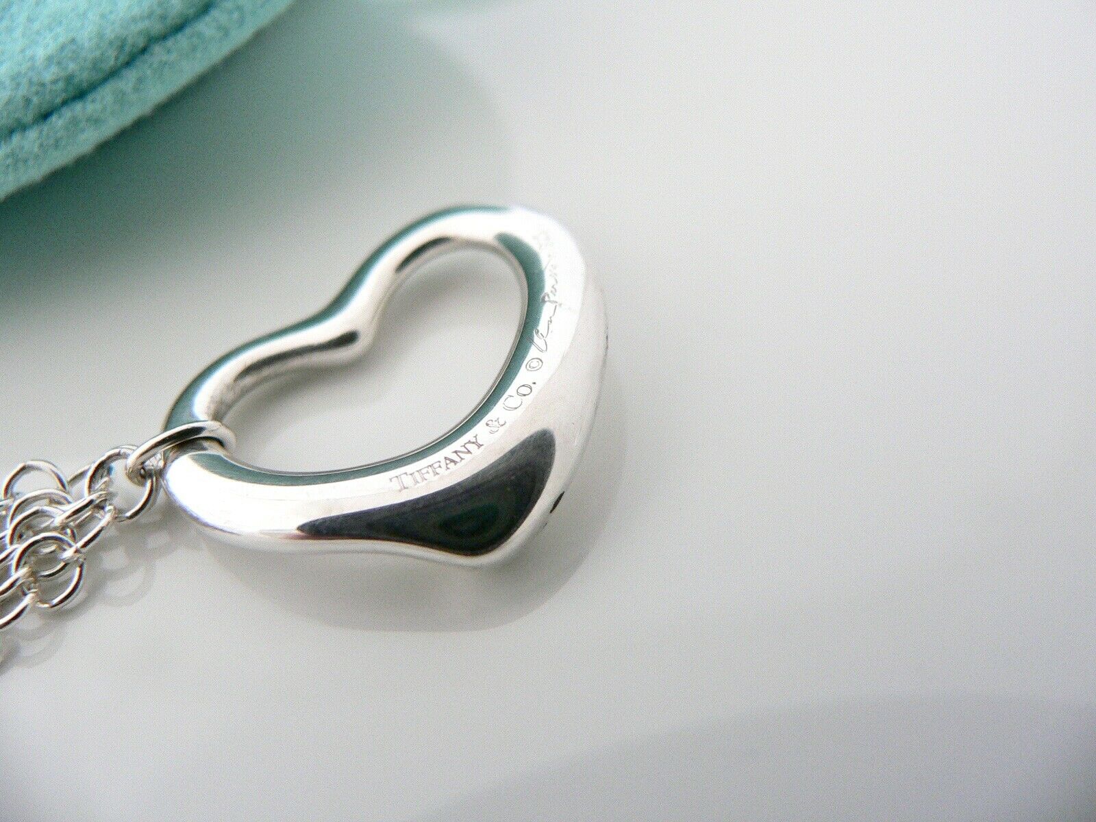 Tiffany & Co Silver Peretti Open Heart Mesh Bracelet Bangle Gift Pouch Love Art