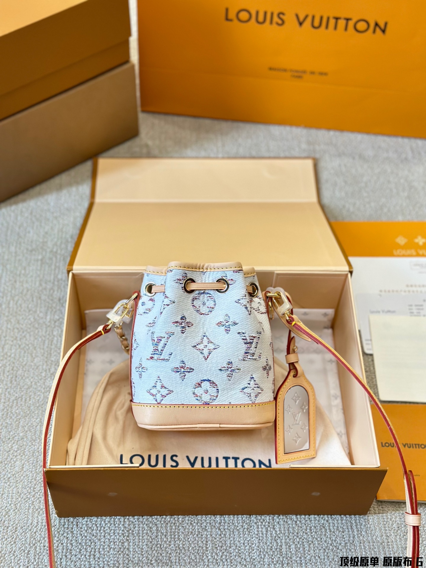 Louis Vuitton LV NeoNoe Mini Danim Bucket Handbag Shoulder Bag(Replica)