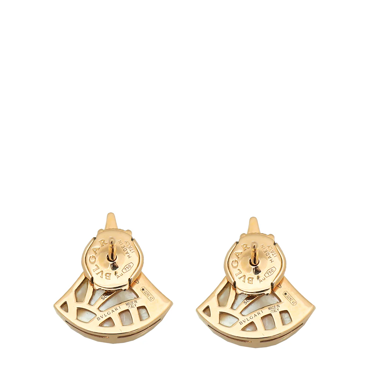 Bvlgari 18K Rose Gold MOP Diamond Diva's Dream Earrings