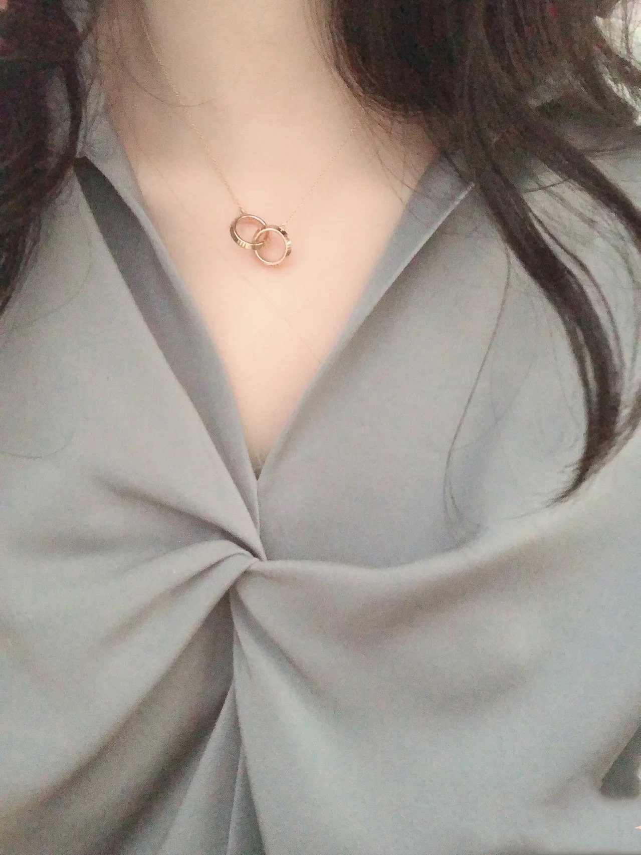 Tiffany Double Ring Necklace