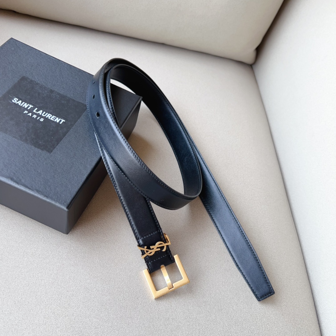 YSL Saint Laurent Leather Belts 1:1 Mirror Version