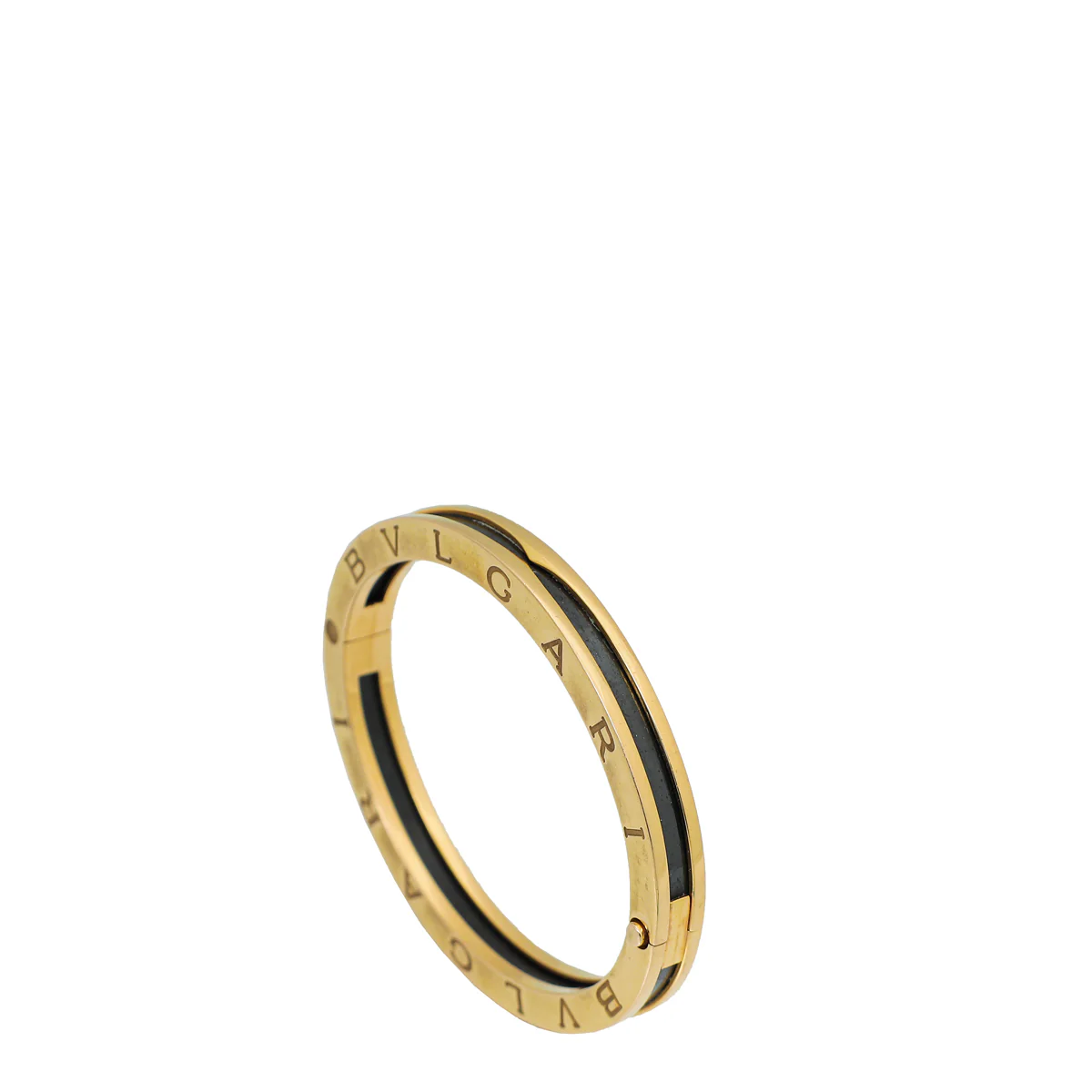 Bvlgari 18K Rose Gold Black Ceramic B Zero1 Bangle
