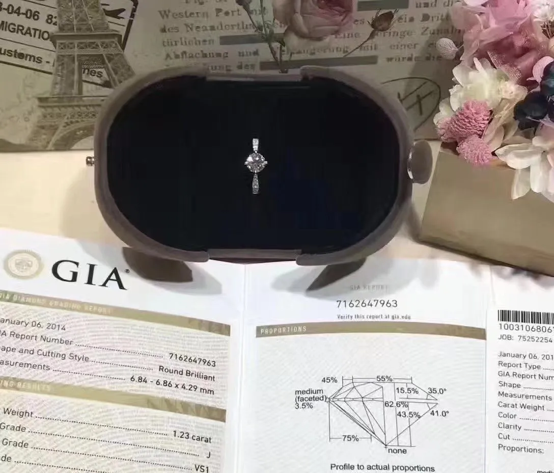 Superior Quality Tiffany Ring Round Diamond Dupe Narrow Design Best Gift