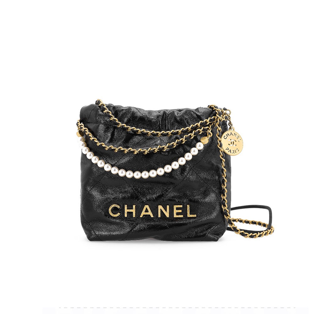CHANEL Mini 23S Shiny Calfskin with Pearl Handbag AS3980 Shoulder Bag(Replica)