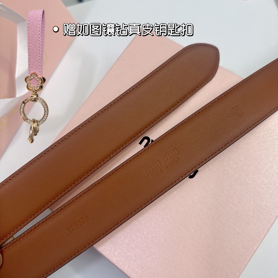 MiuMiu Leather Belts 1:1 Mirror Version