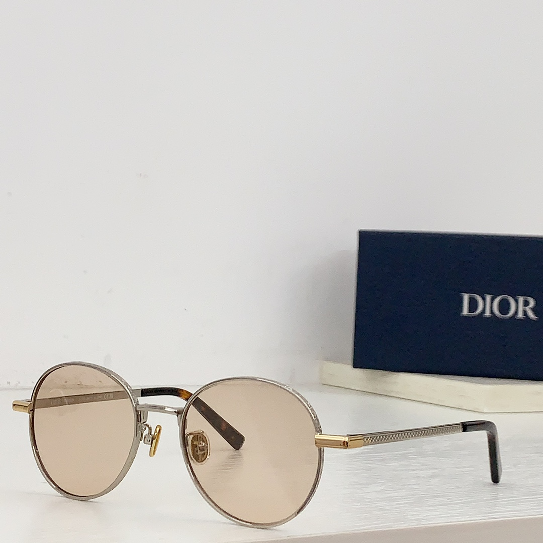 Dior Round Metal Sunglasses Top Quality (Replica）