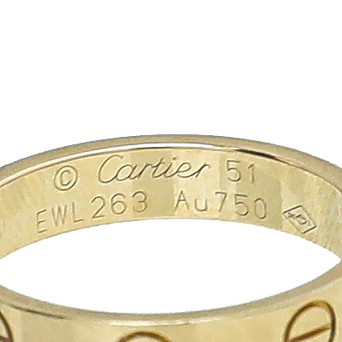 Cartier 18K Yellow Gold Love Wedding Band Ring 51