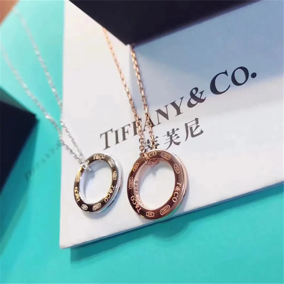 Fake Tiffany 1837 Circle Pendant Necklace Jewelry High Quality America GRP03140