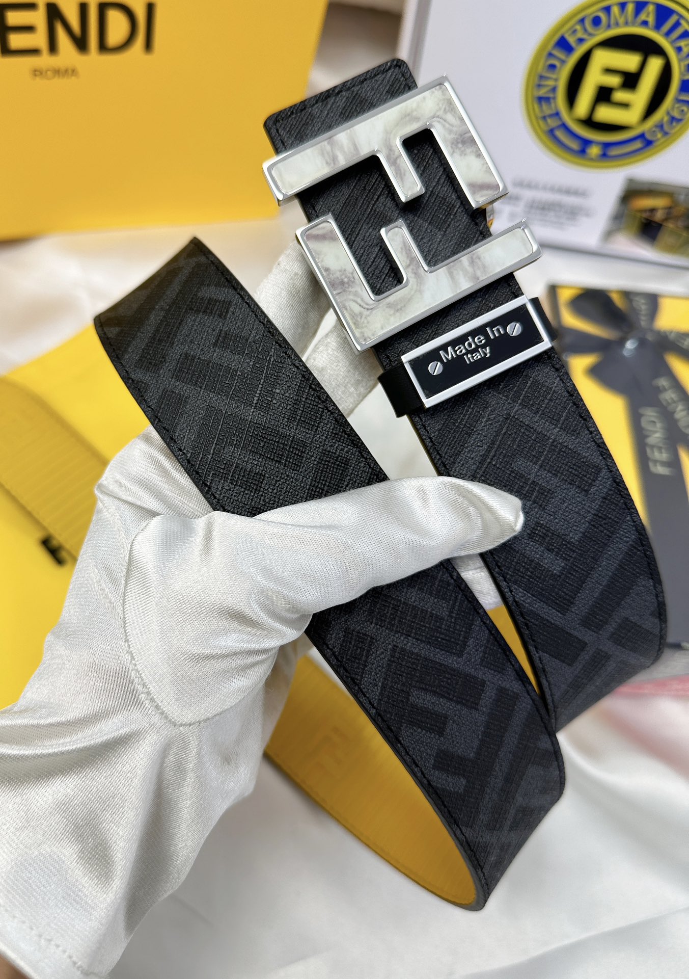 Fendi Leather Belts 1:1 Mirror Version