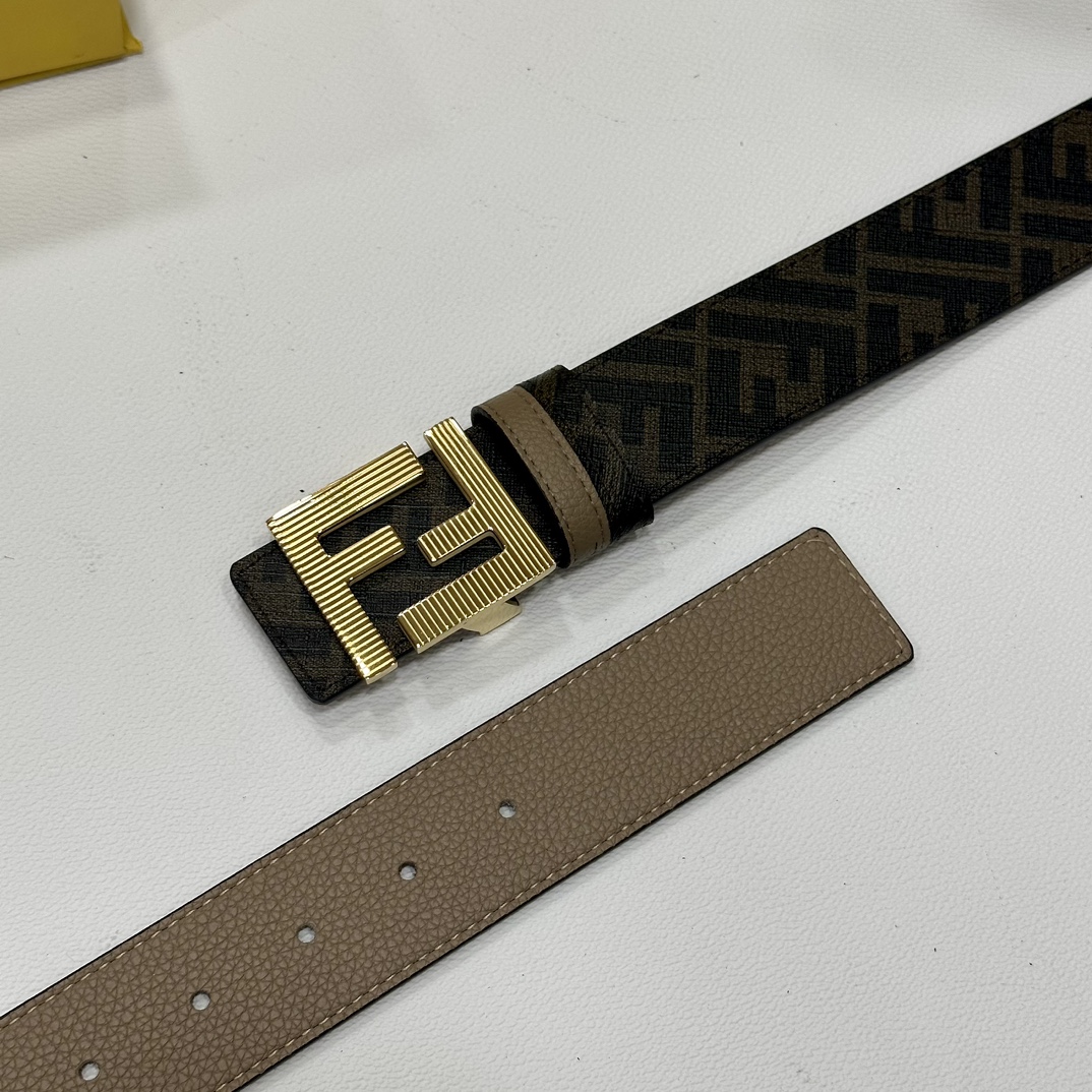 Fendi Leather Belts 1:1 Mirror Version