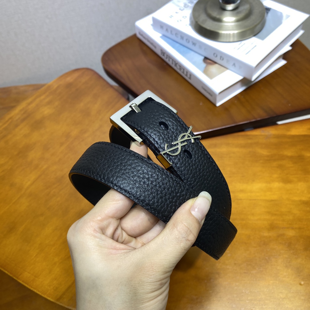 YSL Saint Laurent Leather Belts 1:1 Mirror Version